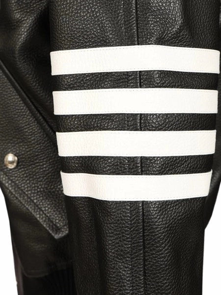Giacca bomber 4-Bar in pelle