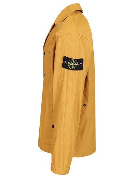 Overshirt in ripstop di cotone trattato con resina
