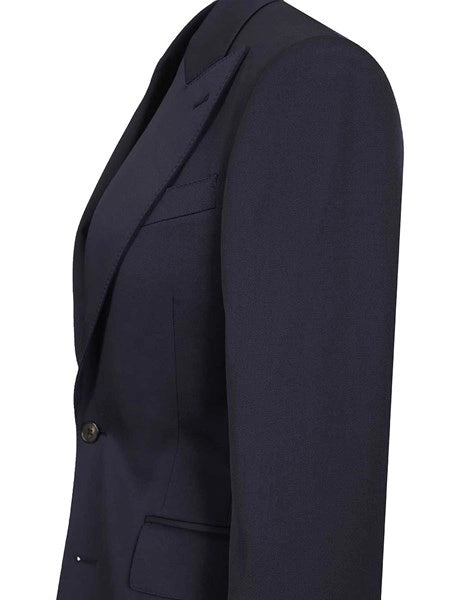 Blazer Colonne in lana diagonale