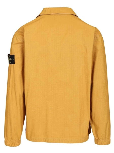Overshirt in ripstop di cotone trattato con resina