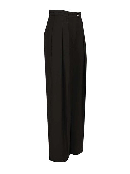 Pantalone ampio in lana stretch