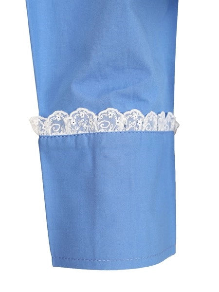 Camicia in cotone con dettagli in pizzo