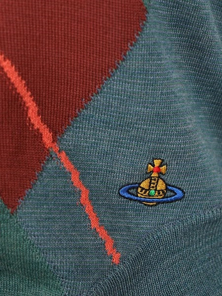 Pullover Argyle in lana e cotone