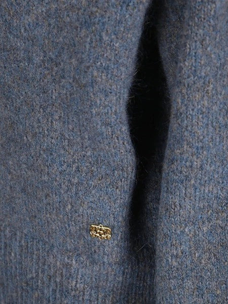 Maglia in mohair a V profondo