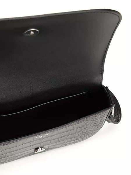 Borsa in pelle stampa coccodrillo