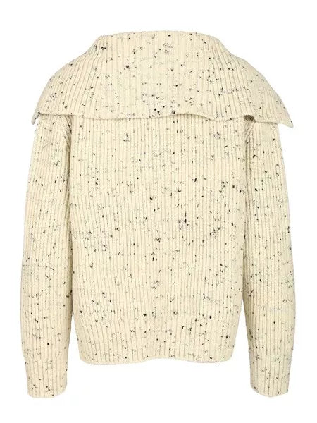Cardigan in lana a coste