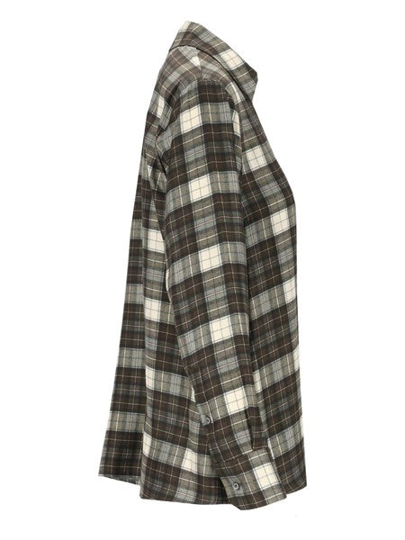 Camicia in twill di seta Check