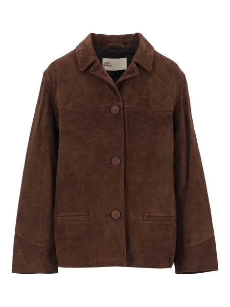 Blazer in pelle scamosciata
