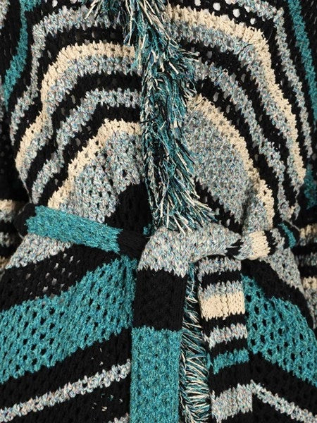 Cardigan a Righe in Cotone