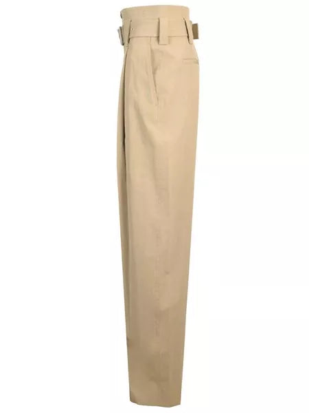 Pantaloni vita alta con cintura
