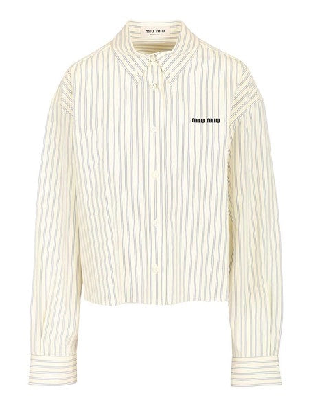Camicia in popeline a righe