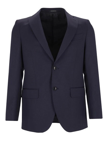 Abito blu saglia in lana