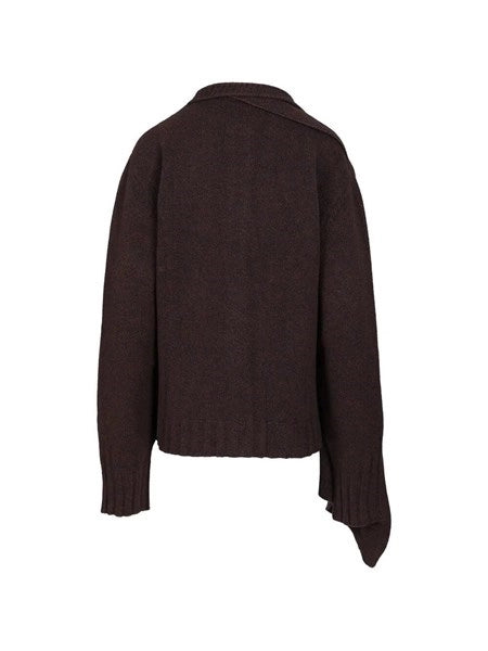 Cardigan con dettagli drappeggiati