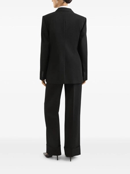 Pantaloni in gabardina di lana