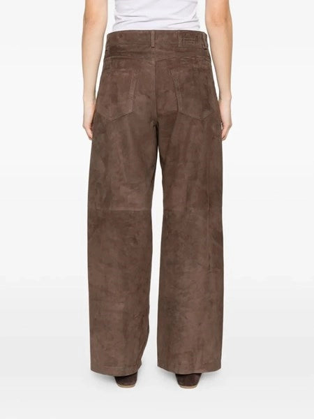 Pantalone in pelle scamosciata