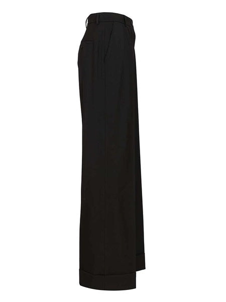Pantaloni in gabardina di lana
