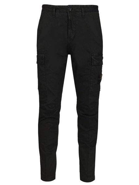 pantalone cargo in broken twill di cotone