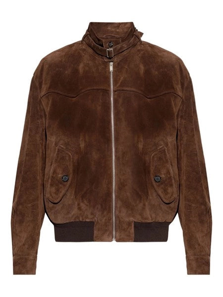 Giacca harrington in camoscio