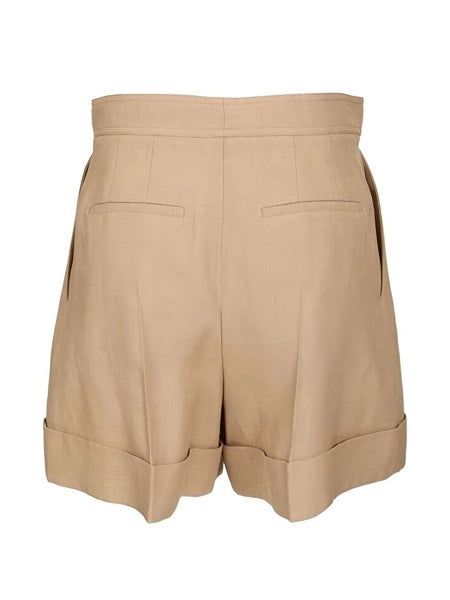 Shorts in lino e viscosa