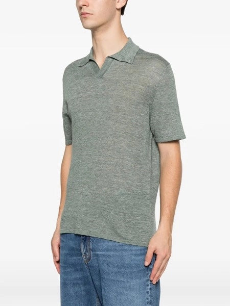 Polo in lino e cotone