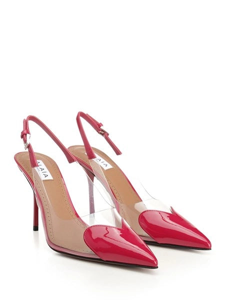 Slingback Le cœur in pelle verniciata