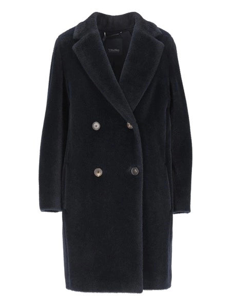 Cappotto midi in alpaca e lana