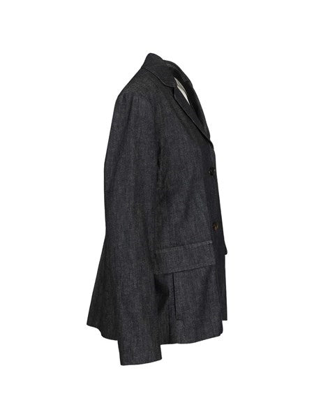 Giacca in denim stretch "Leone"