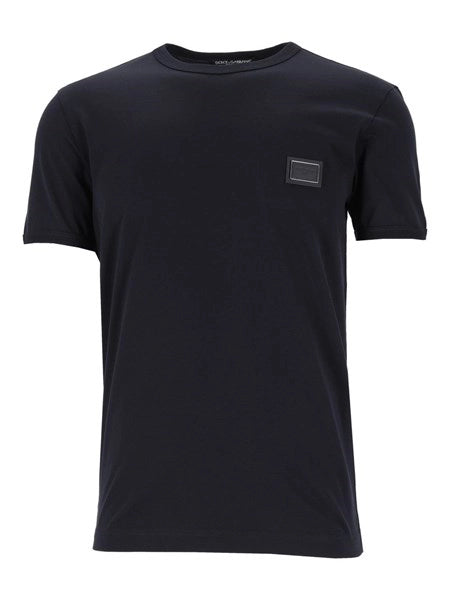 T-shirt in cotone con placca