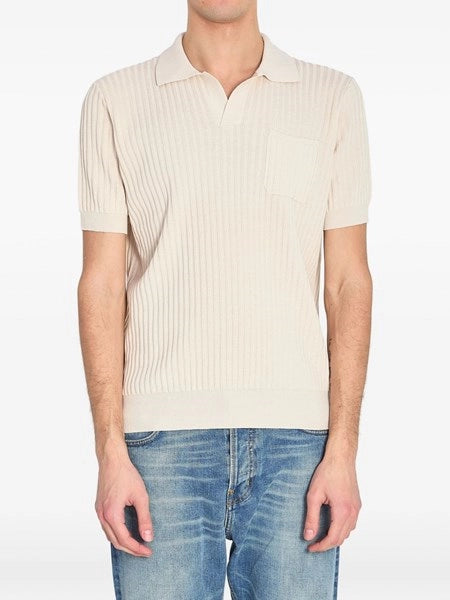 Polo a coste in cotone