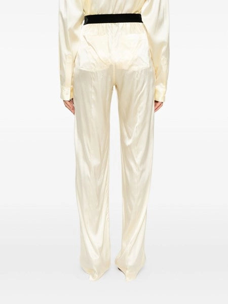 Pantaloni in seta stretch