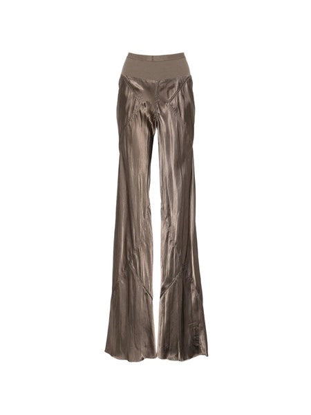 Pantaloni svasati in raso Bias