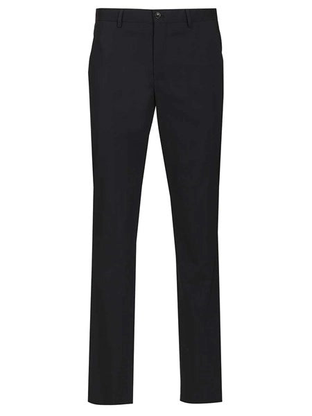 Pantaloni flat front in lana vergine
