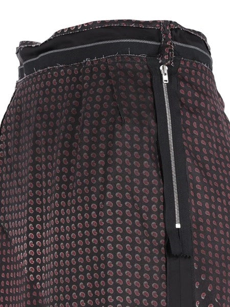 Gonna midi con stampa paisley