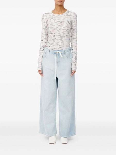 Jeans gamba larga
