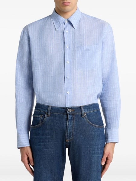Camicia in lino a righe