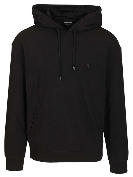Maglia con cappuccio in cashmere e cotone