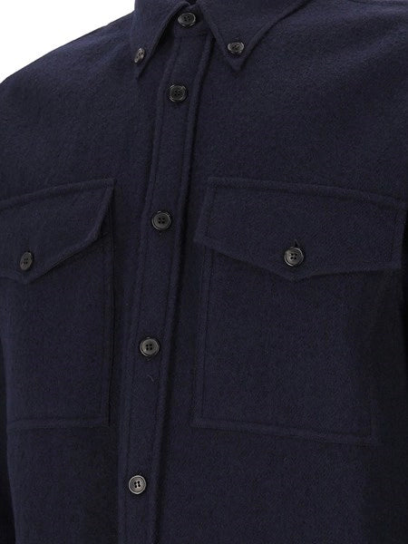 Giacca camicia in lana