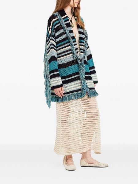 Cardigan a Righe in Cotone