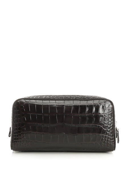 Vanity case in pelle