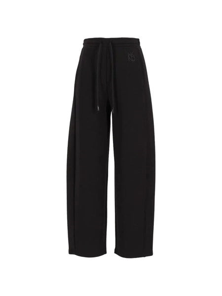 Pantalone flare in jersey stretch