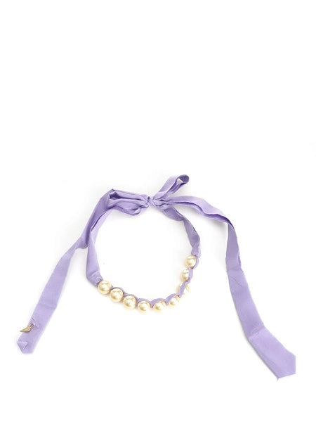Collana con perle in vetro