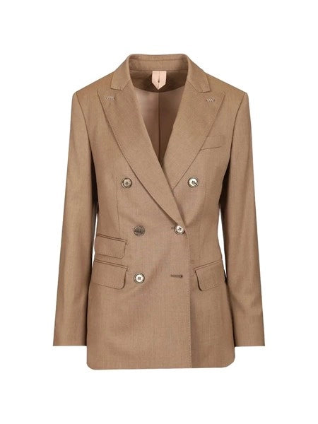 Blazer doppiopetto in twill di lana "Cupola"
