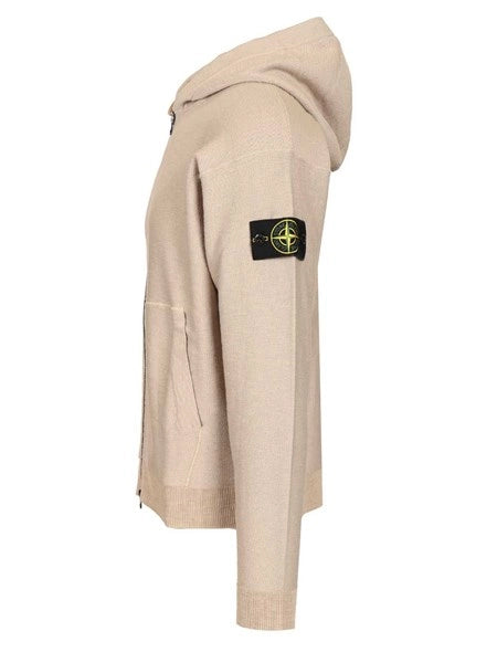 Giacca con cappuccio e zip in cotone biologico Panama
