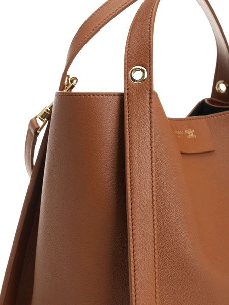 Borsa a cubo piccola in pelle