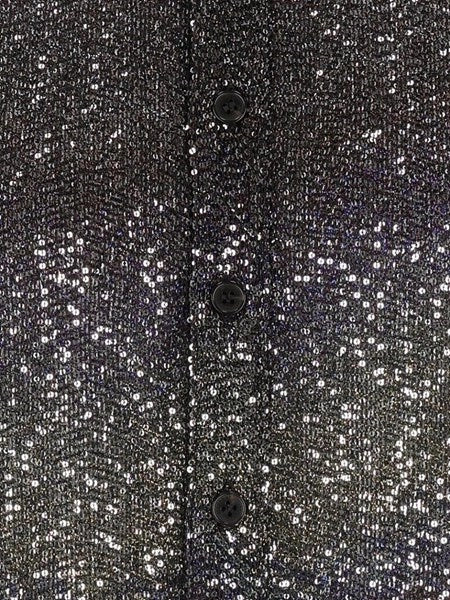 Camicia oversize con applicazione di paillettes