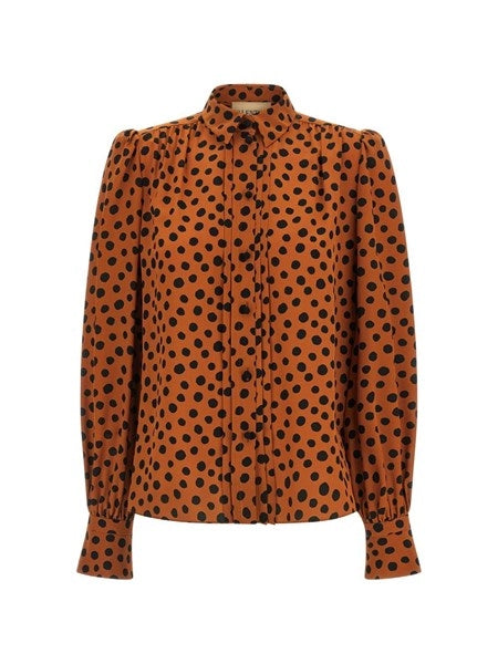 Camicia con stampa a pois