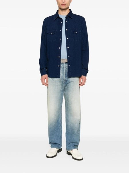 Camicia in denim leggero DENIM LIGHT POPLIN SLIM FIT WESTERN SHIRT