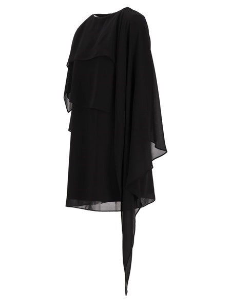 Miniabito in chiffon nero
