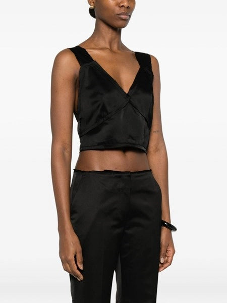 Crop top in satin