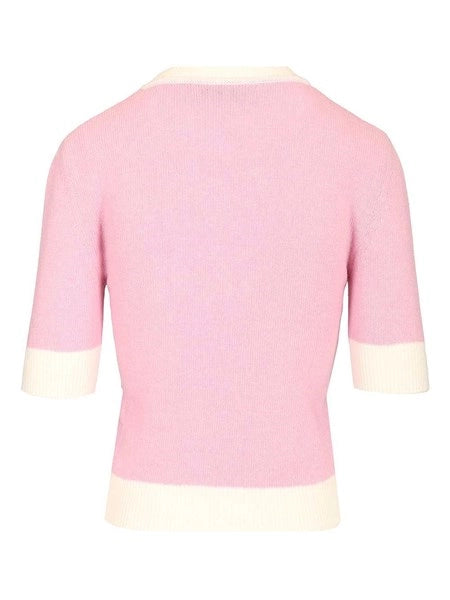 Top corto in misto lana